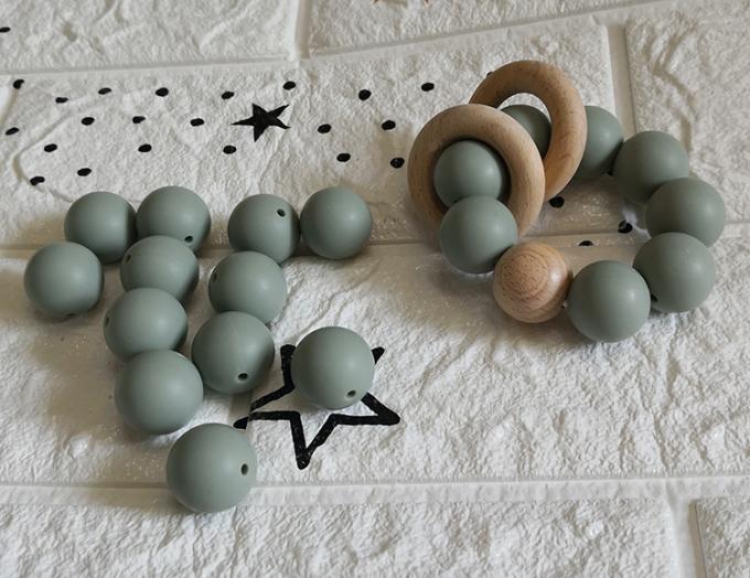 χάντρες πυριτίου Teether μωρών βαθμού τροφίμων 20mm χονδρικές BPA ελεύθερες