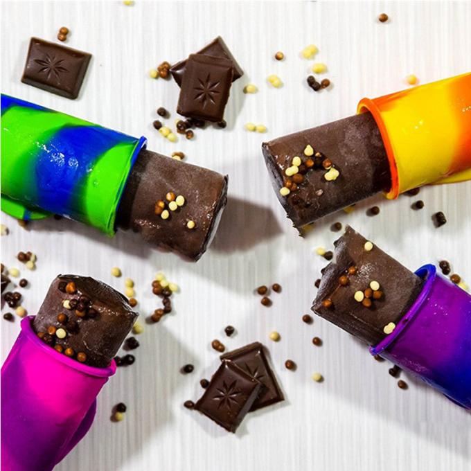 6 PC σιλικόνης Popsicle φορμών λαϊκός κατασκευαστής πάγου δίσκων κύβων πάγου φορμών DIY πάγου λαϊκός