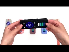 Μακρινό διαμορφωμένο παιχνίδι Teether προϊόντων σιλικόνης μωρών TV για τους μήνες νηπίων 3+