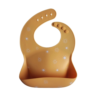 BPA Free Soft Adjustable Fit Waterproof Silicone Feeding Bibs For Babies Toddlers