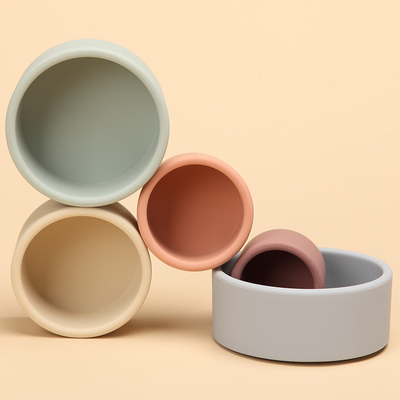 Brain Development Baby Silicone Products Silicone Stacking Cups SGS