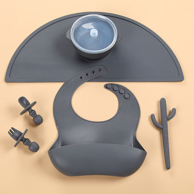 6PCS αντιστοιχημένο χρώμα χρηματοκιβώτιο πλυντηρίων πιάτων συνόλων σίτισης σιλικόνης για το μικρό παιδί